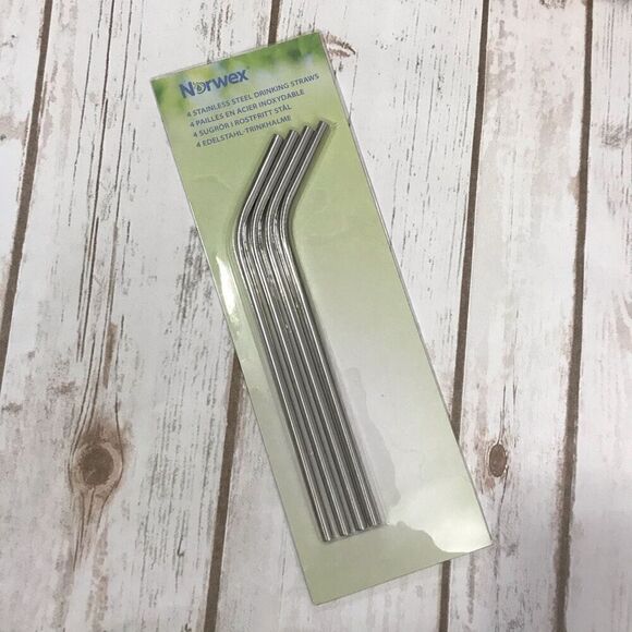 Norwex Stainless Steel Drinking straws NWT - Picture 1 of 4